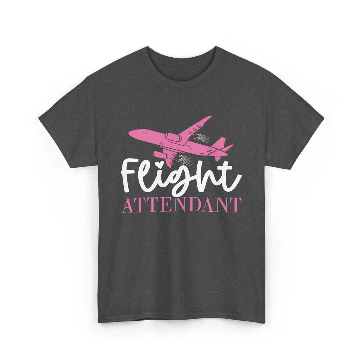 Flight Attendant Aviation Crew T-Shirt - Dark Heather