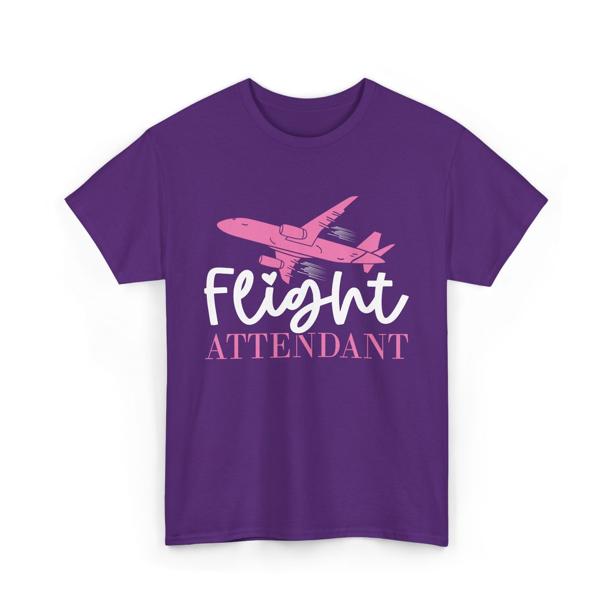 Flight Attendant Aviation Crew T-Shirt - Purple