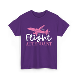 Flight Attendant Aviation Crew T-Shirt - Purple