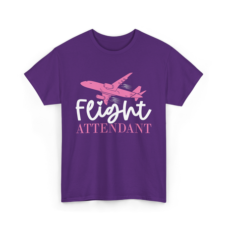 Flight Attendant Aviation Crew T-Shirt - Purple