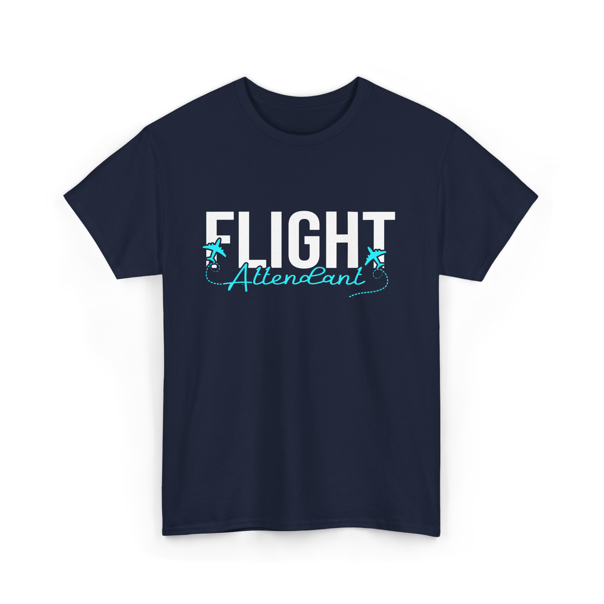 Flight Attendant Aviation Travel T-Shirt - Navy