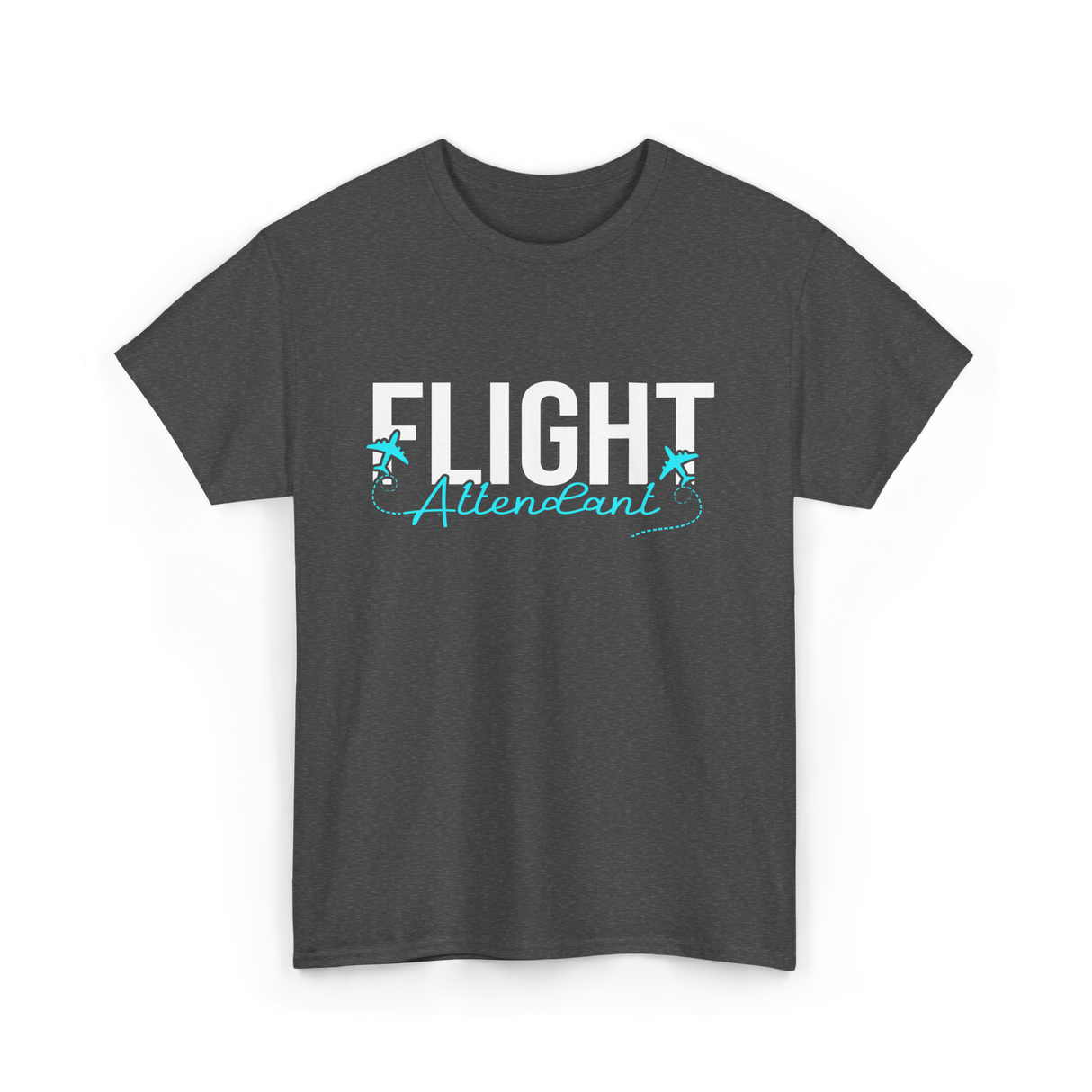 Flight Attendant Aviation Travel T-Shirt - Dark Heather