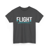 Flight Attendant Aviation Travel T-Shirt - Dark Heather