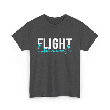 Flight Attendant Aviation Travel T-Shirt - Dark Heather