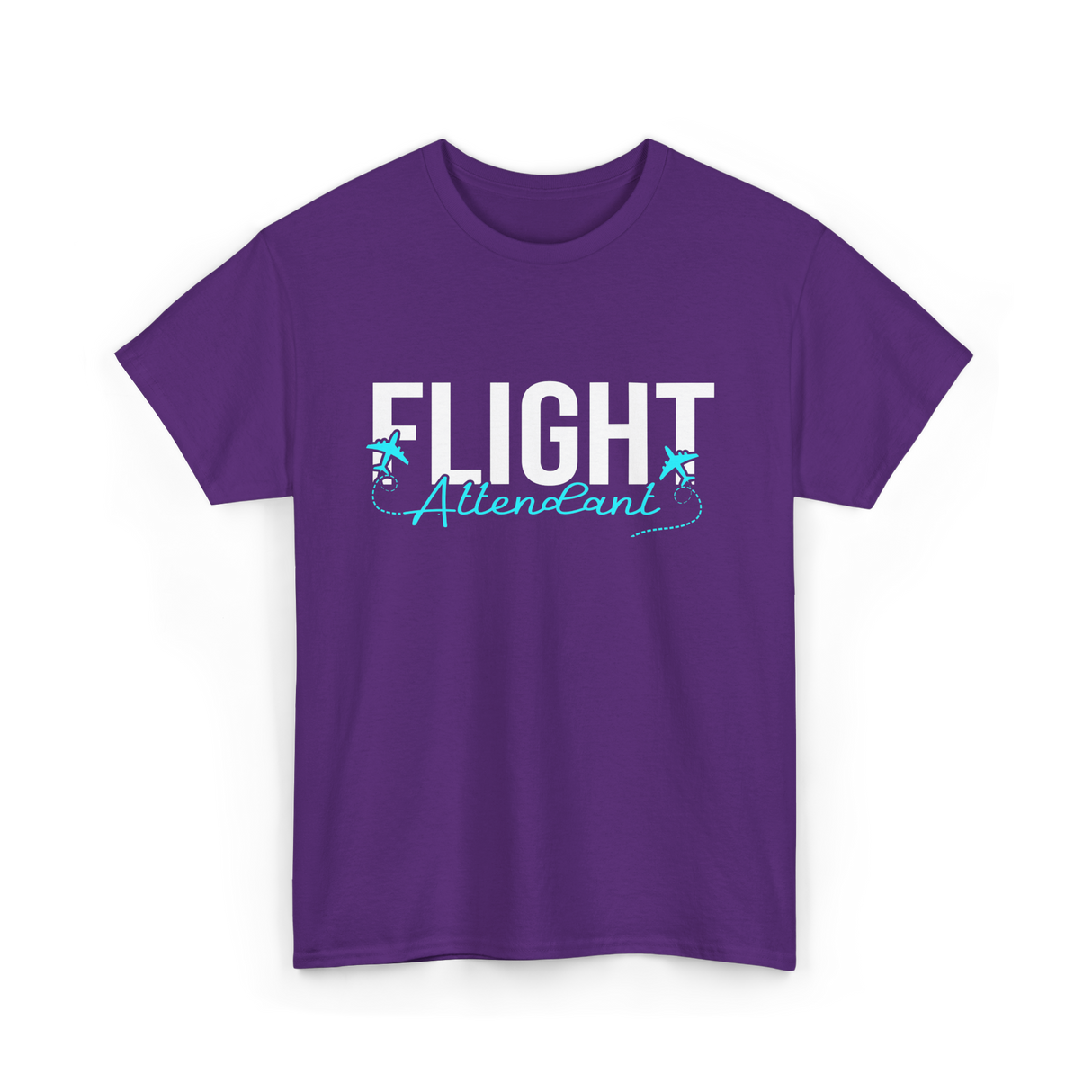 Flight Attendant Aviation Travel T-Shirt - Purple