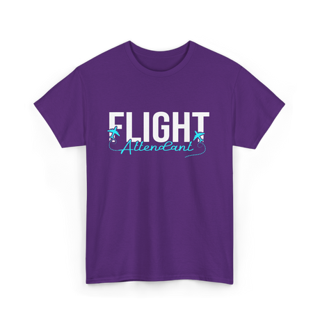 Flight Attendant Aviation Travel T-Shirt - Purple