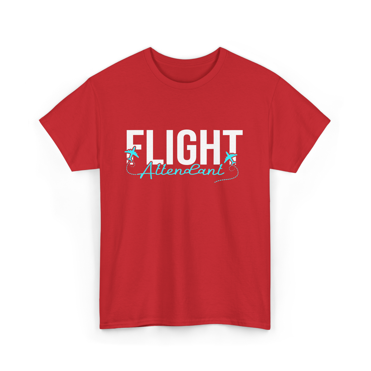 Flight Attendant Aviation Travel T-Shirt - Red