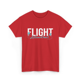 Flight Attendant Aviation Travel T-Shirt - Red