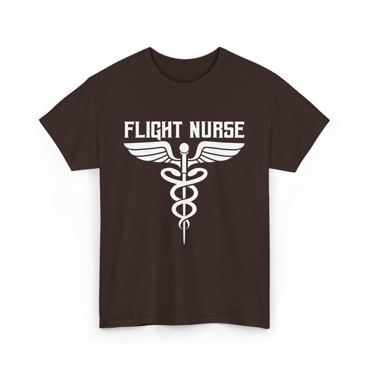 Flight Nurse Medic Healthcare T-Shirt - Dark Chocolate