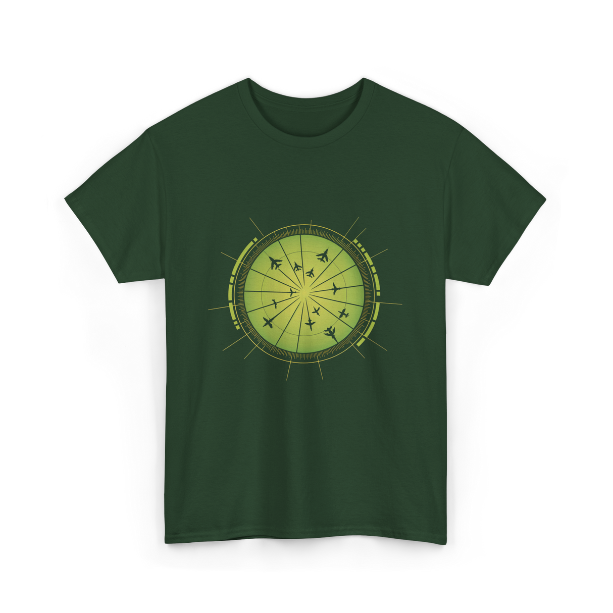 Flight Radar Air Traffic Control T-Shirt - Forest Green