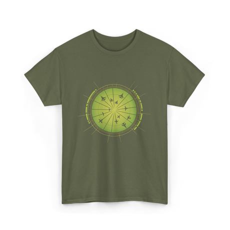 Flight Radar Air Traffic Control T-Shirt - Military Green