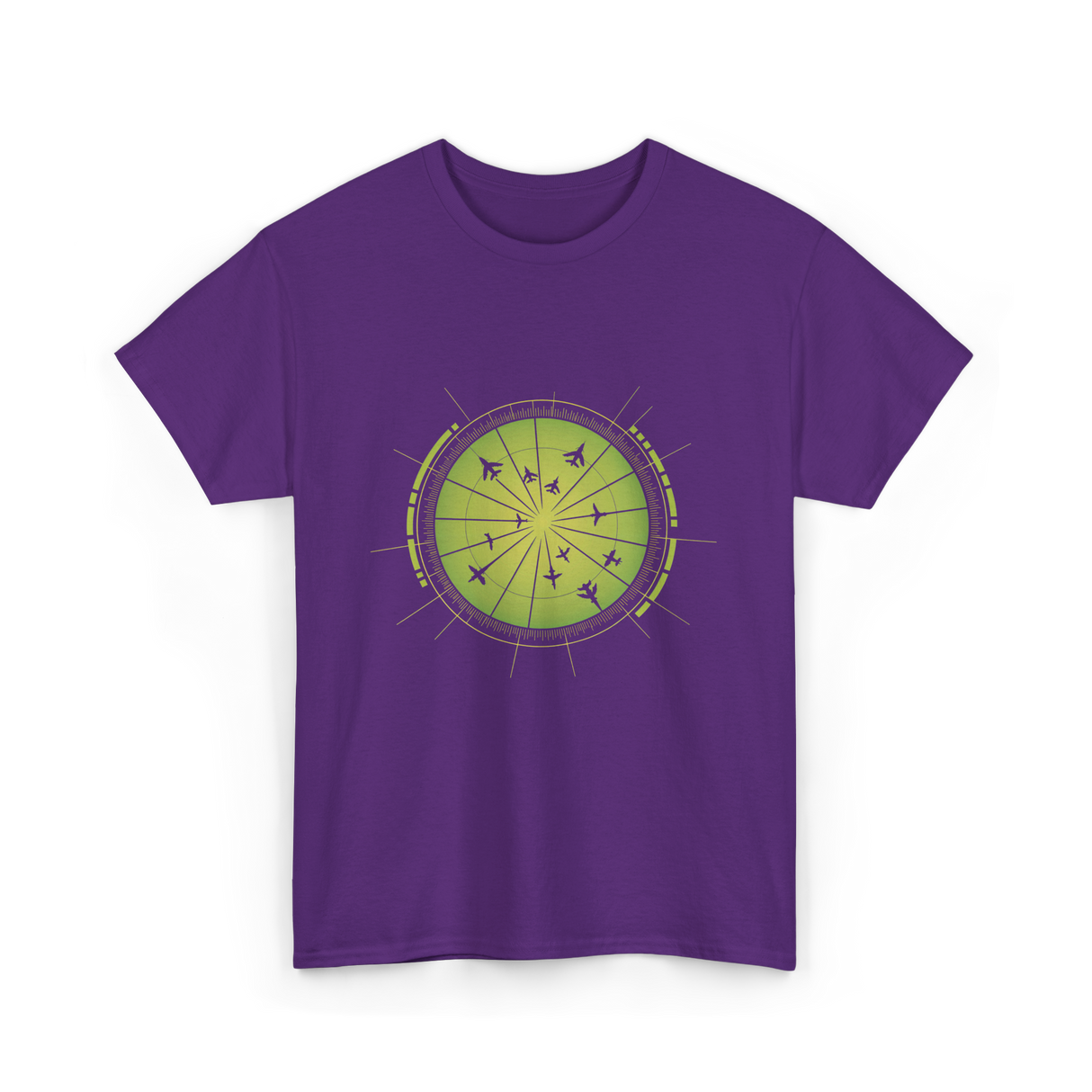 Flight Radar Air Traffic Control T-Shirt - Purple