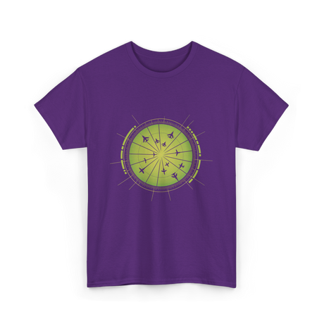 Flight Radar Air Traffic Control T-Shirt - Purple