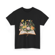 Floral Book Nature T-Shirt - Black