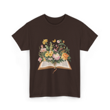 Floral Book Nature T-Shirt - Dark Chocolate