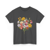 Floral Bouquet Flowers Floral Art T-Shirt - Dark Heather