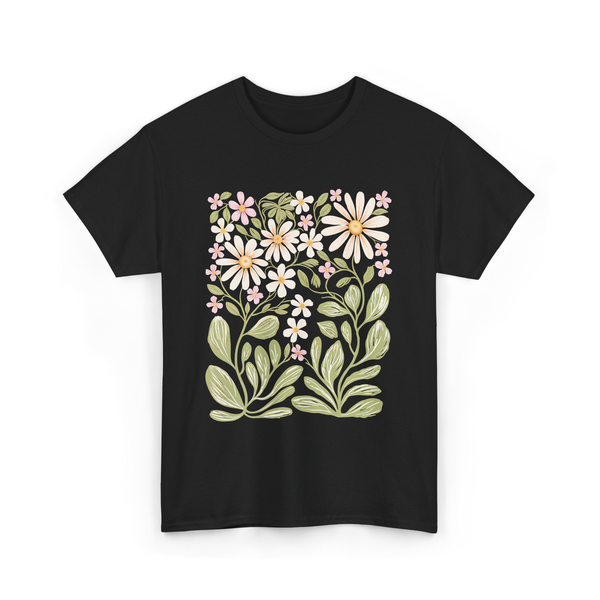 Floral Nature Design Nature Lover T-Shirt - Black