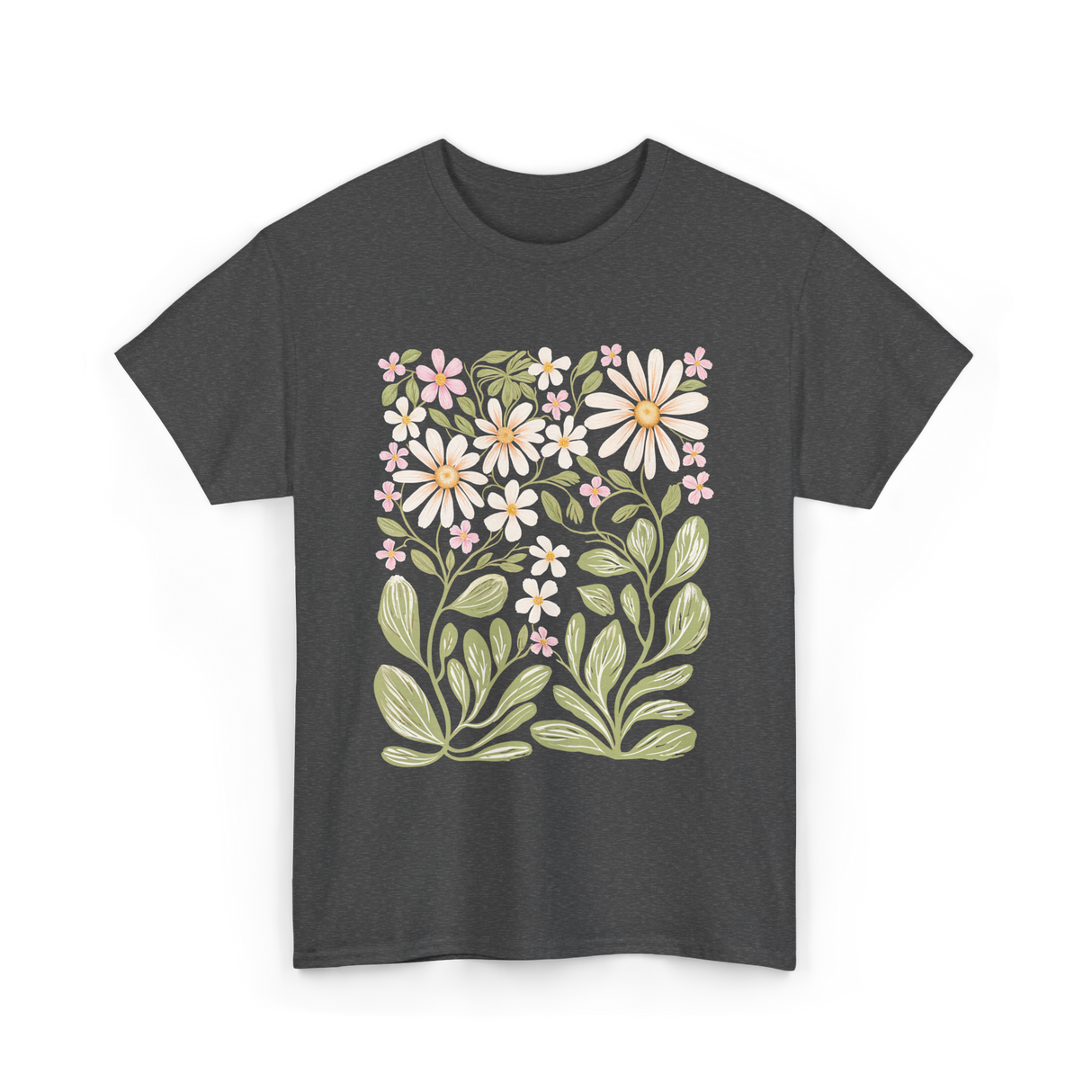 Floral Nature Design Nature Lover T-Shirt - Dark Heather