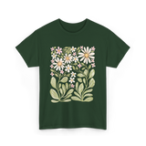 Floral Nature Design Nature Lover T-Shirt - Forest Green