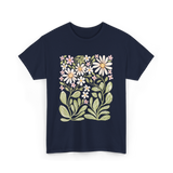 Floral Nature Design Nature Lover T-Shirt - Navy