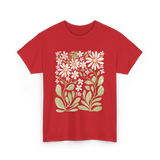 Floral Nature Design Nature Lover T-Shirt - Red