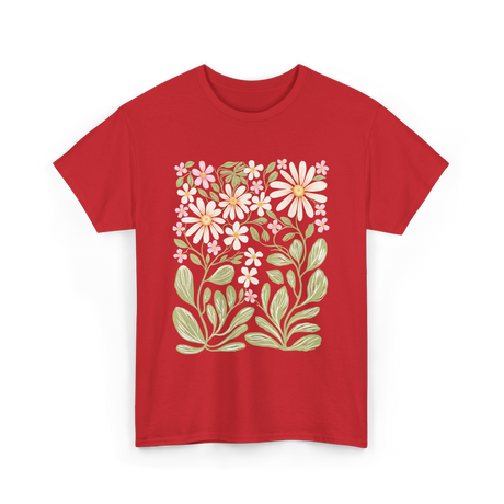 Floral Nature Design Nature Lover T-Shirt - Red