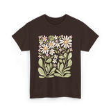 Floral Nature Design Nature Lover T-Shirt - Dark Chocolate