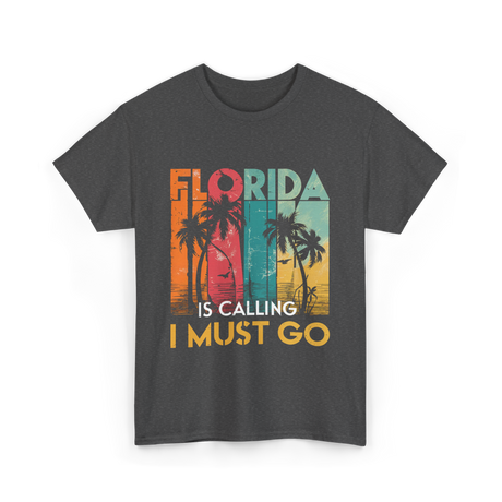 Florida Is Calling Travel T-Shirt - Dark Heather
