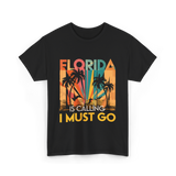 Florida Is Calling Vacation Travel T-Shirt - Black