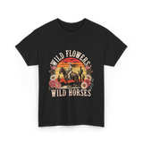 Flowers Nature T-Shirt - Black