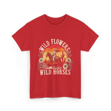 Flowers Nature T-Shirt - Red