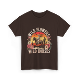 Flowers Nature T-Shirt - Dark Chocolate