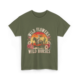 Flowers Nature T-Shirt - Military Green