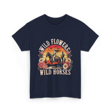 Flowers Nature T-Shirt - Navy