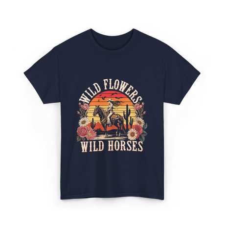 Flowers Nature T-Shirt - Navy