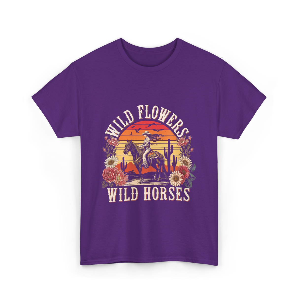 Flowers Nature T-Shirt - Purple