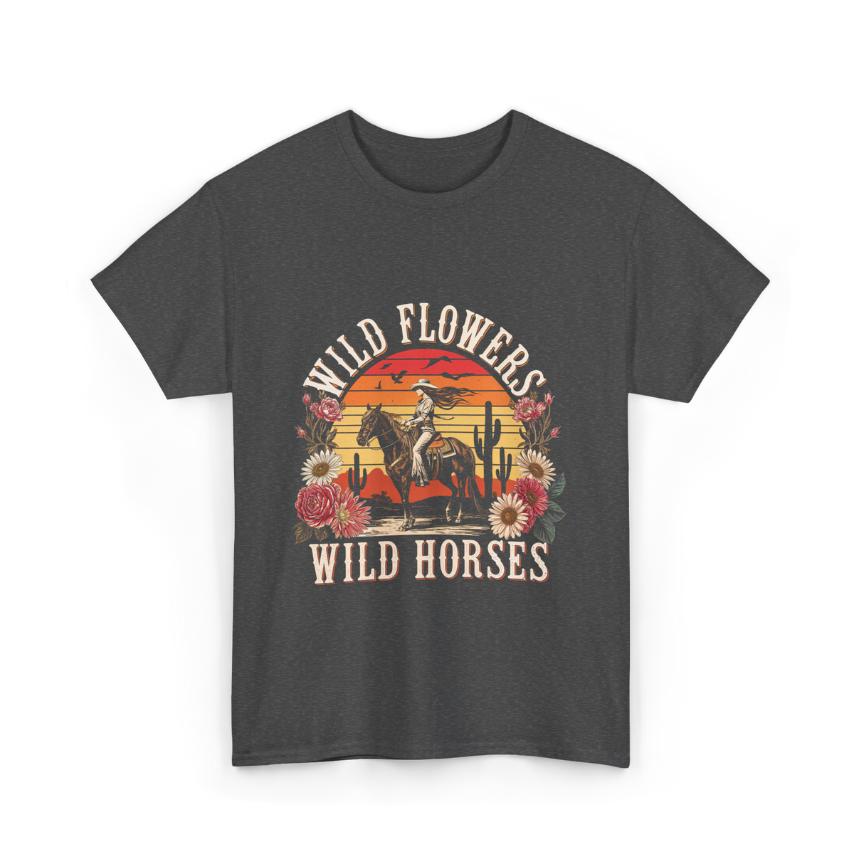 Flowers Nature T-Shirt - Dark Heather