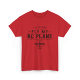 Fly My RC Plane Pilot T-Shirt - Red