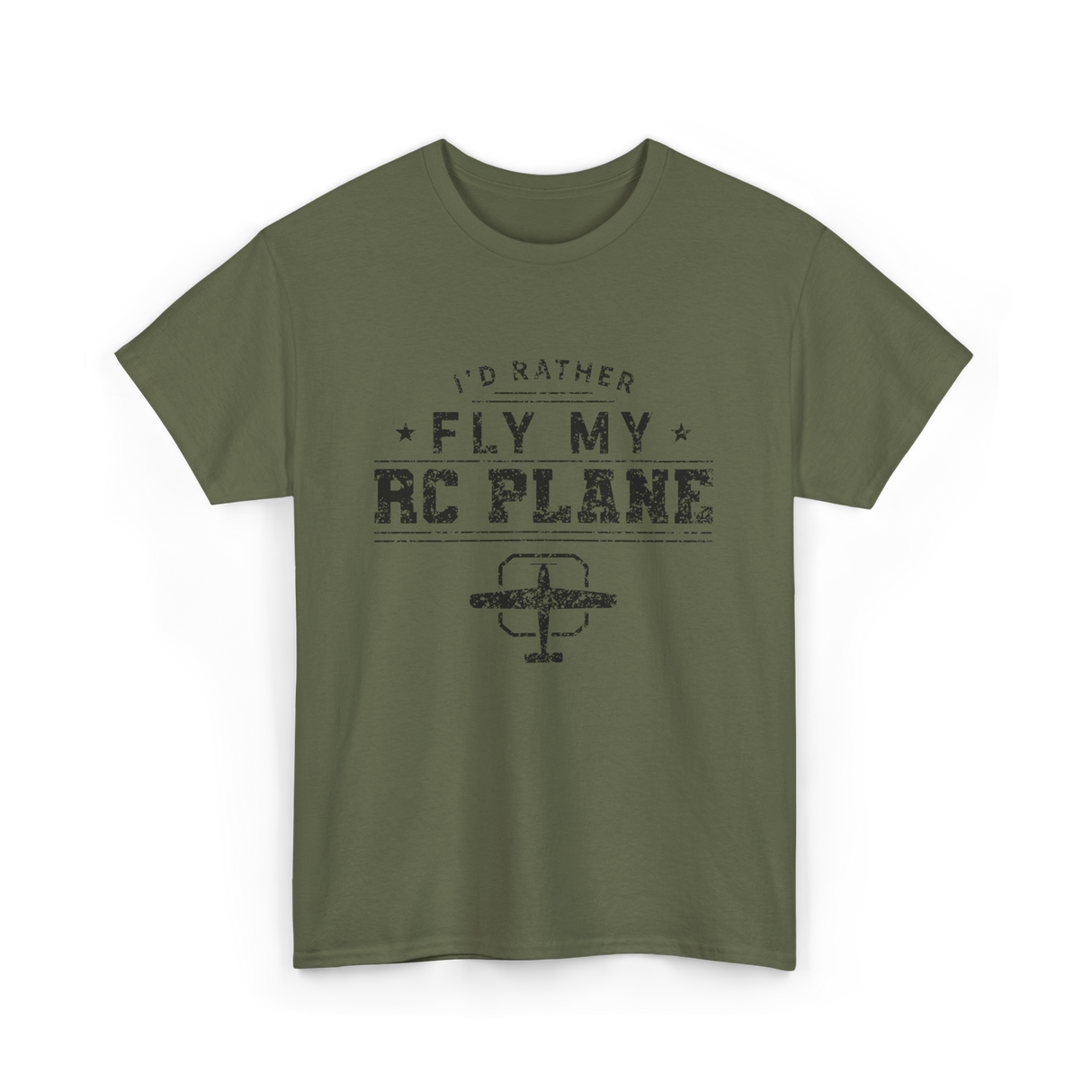 Fly My RC Plane Pilot T-Shirt - Military Green