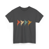 Flying Birds Birdwatching Retro T-Shirt - Dark Heather