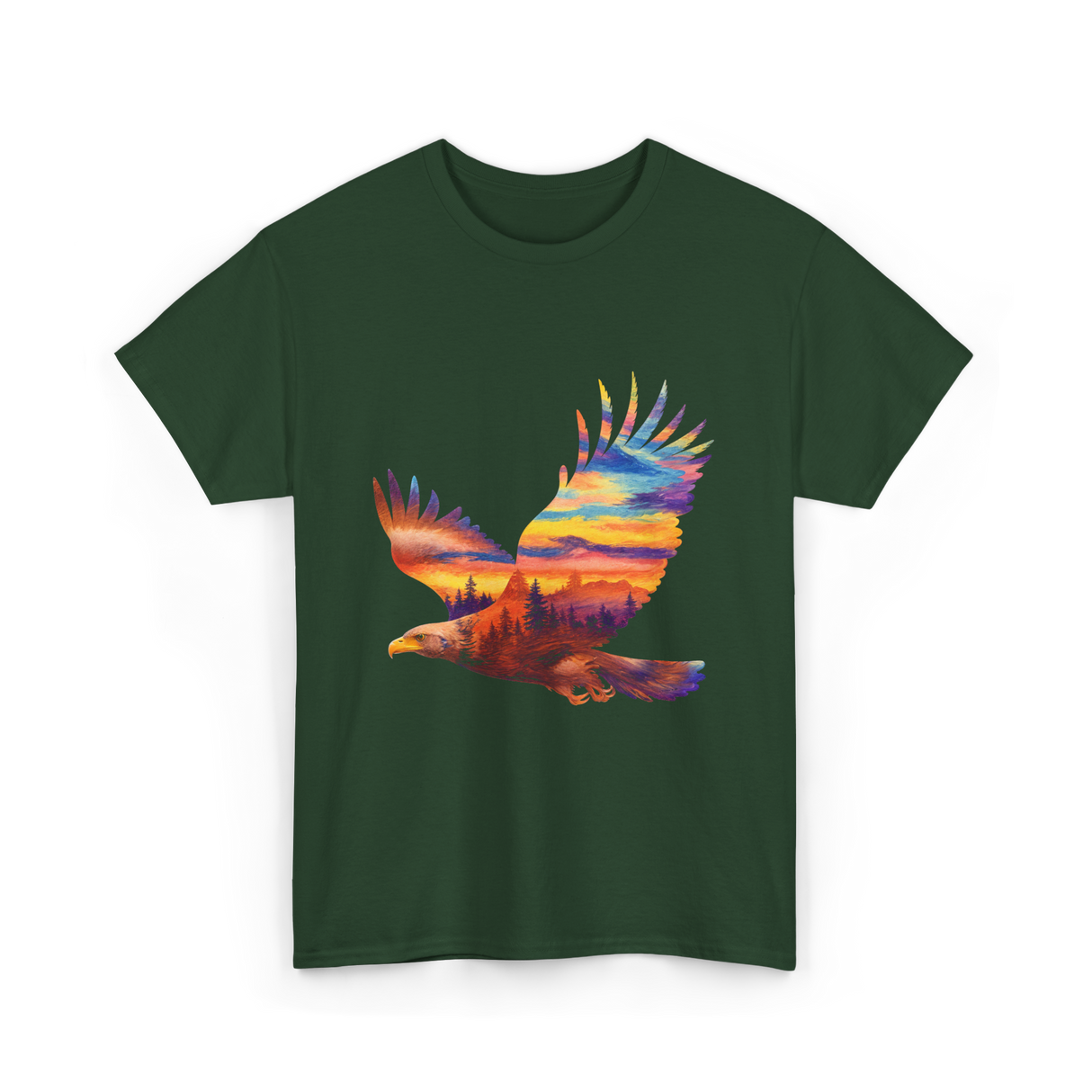 Flying Nature T-Shirt - Forest Green