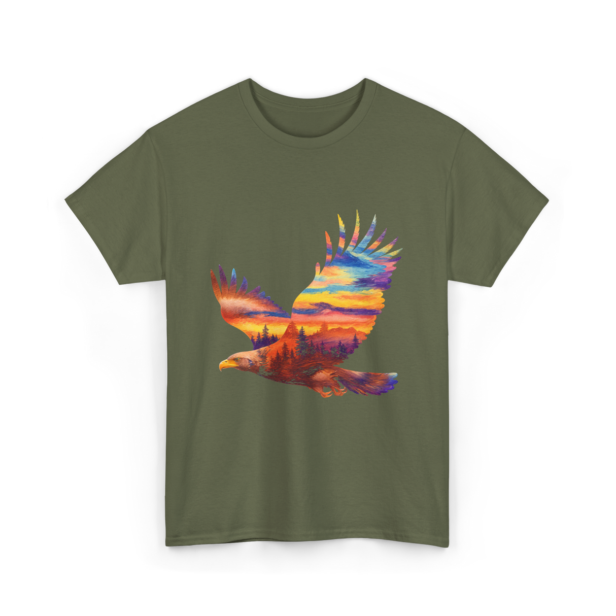 Flying Nature T-Shirt - Military Green