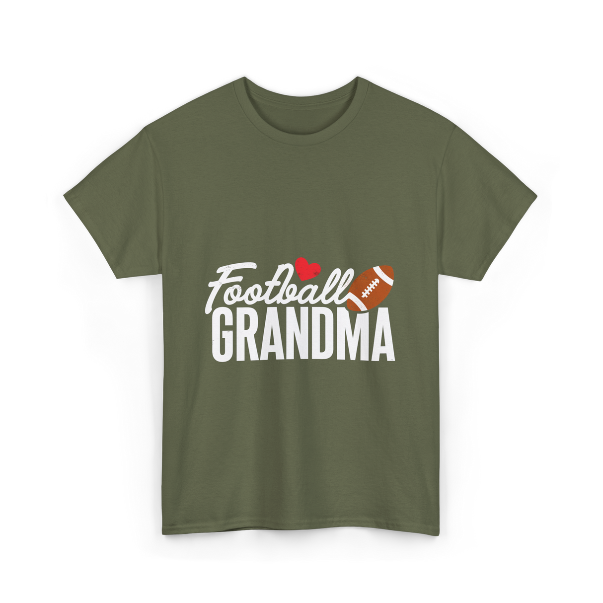 Football Grandma Football Grandma T-Shirt - Military Green