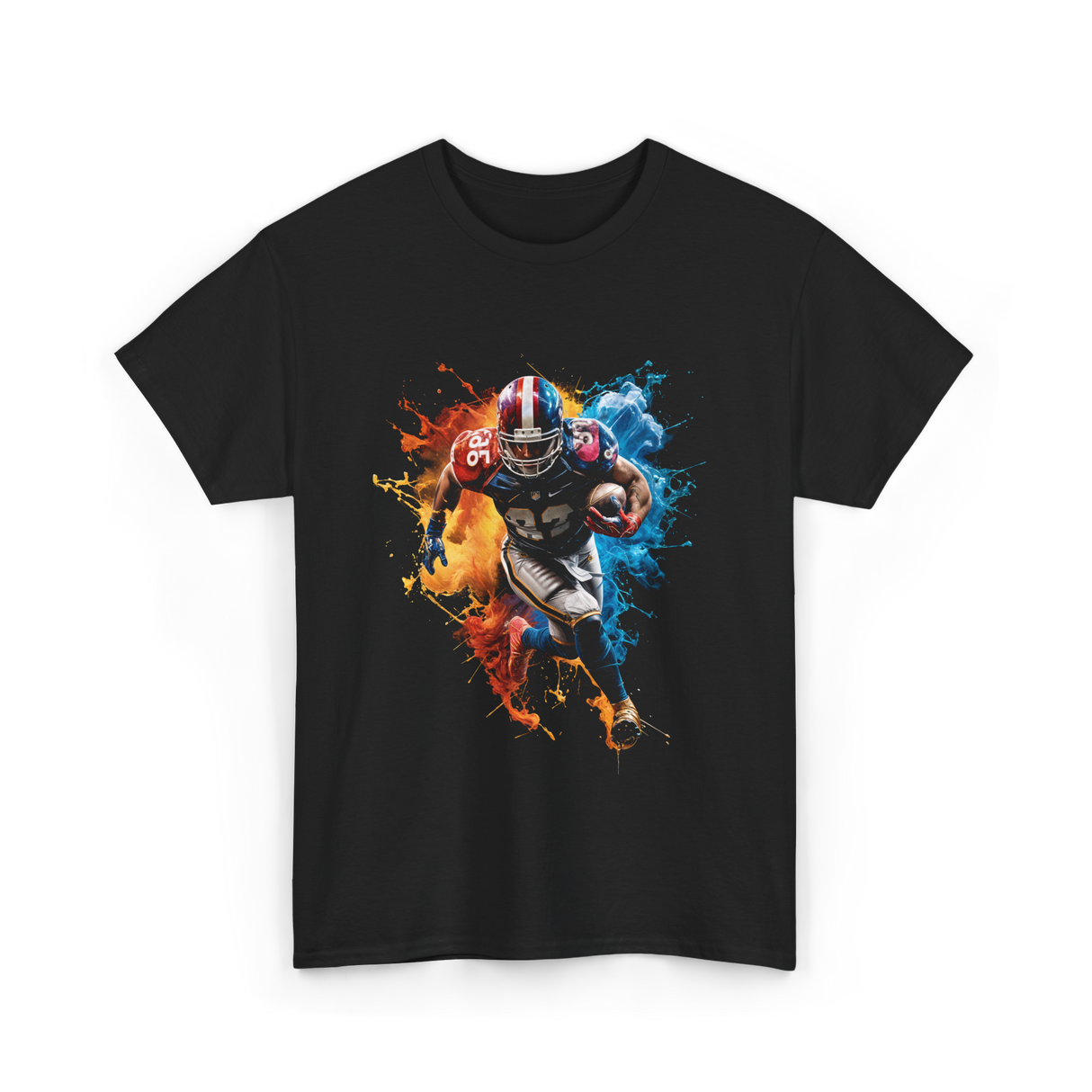 Football Player NFL Sports T-Shirt - Black