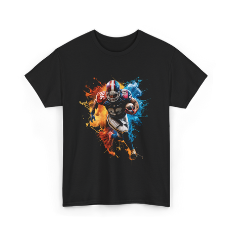 Football Player NFL Sports T-Shirt - Black