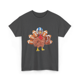 Football Turkey Thanksgiving Sports T-Shirt - Dark Heather