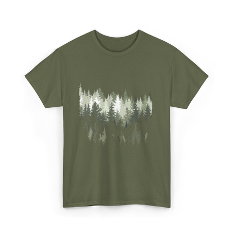 Forest Trees Nature Outdoor T-Shirt - Military Green