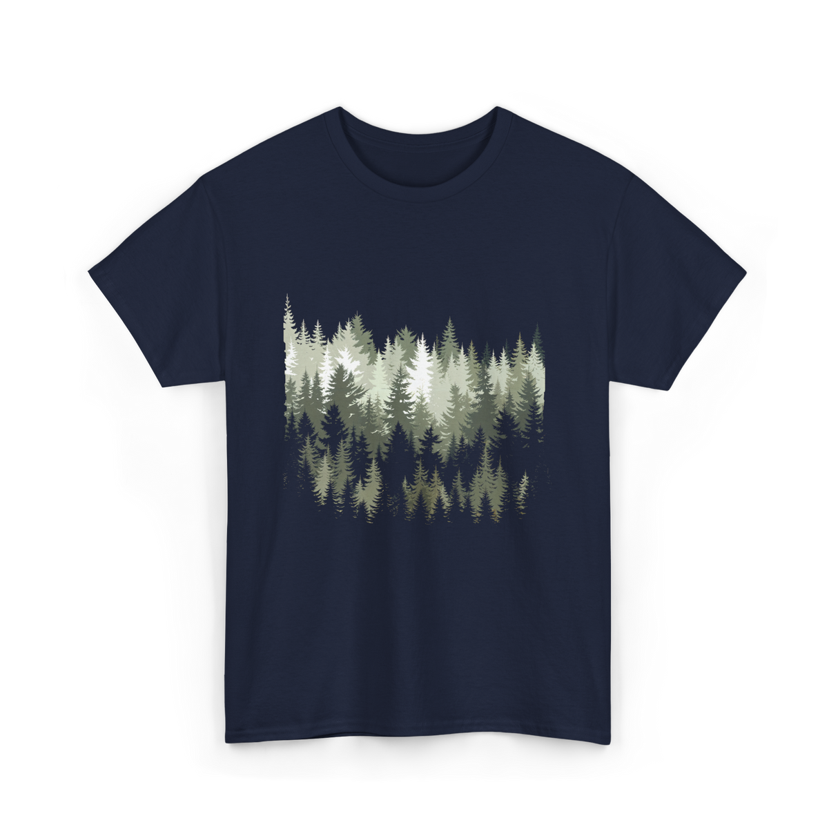 Forest Trees Nature Outdoor T-Shirt - Navy