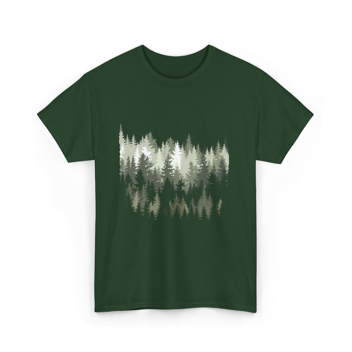 Forest Trees Nature Outdoor T-Shirt - Forest Green