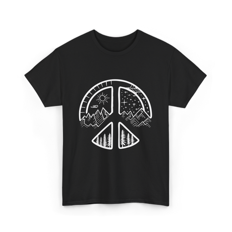 Four Seasons Peace Sign Adventure T-Shirt - Black